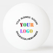 Aangepaste uw bedrijf Logo en tekst Ping Pong Ball (Achterkant)
