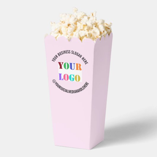 Aangepaste uw bedrijf Logo en tekst Popcorn Box Bedankdoosjes (Popped)
