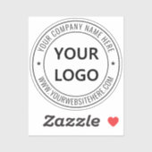 Aangepaste uw bedrijf Logo en tekst ronde Sticker (Vel)