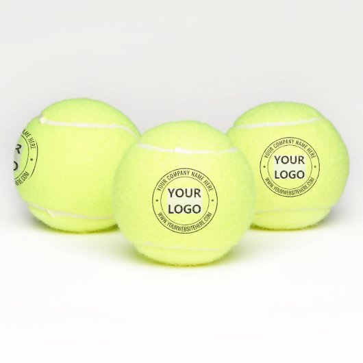 Aangepaste uw bedrijf Logo en tekst tennisballen (Multi)