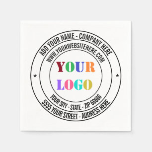 Aangepaste uw bedrijf Logo en tekst zakelijke serv Servet