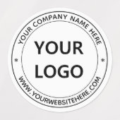 Aangepaste uw bedrijf Logo en tekstlabels Labels (Design 2)