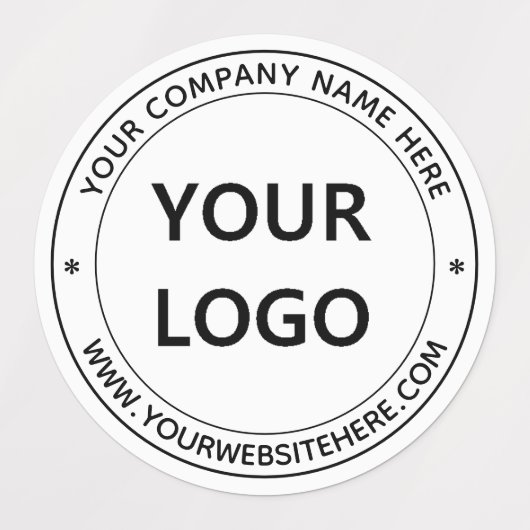 Aangepaste uw bedrijf Logo en tekstlabels Labels (Design 2)