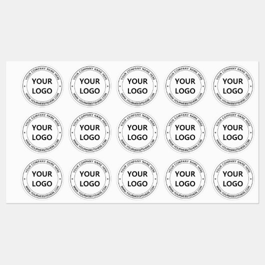 Aangepaste uw bedrijf Logo en tekstlabels Labels (Vel)