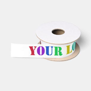 Aangepaste uw bedrijf Logo of foto lint cadeau