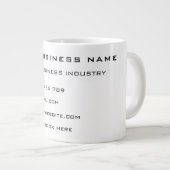 Aangepaste Uw Bedrijfsnaam Info Business Coffee Mo Extra Grote Beker (Voorkant rechts)