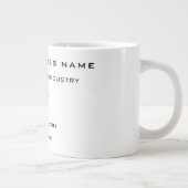 Aangepaste Uw Bedrijfsnaam Info Business Coffee Mo Extra Grote Beker (Rechts)