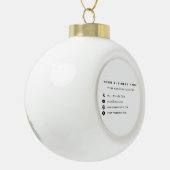 Aangepaste Uw Bedrijfsnaam Info Kerst Ornament (Links)