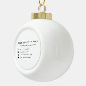 Aangepaste Uw Bedrijfsnaam Info Kerst Ornament (Rechts)