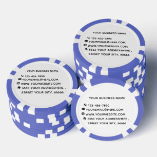 Aangepaste uw bedrijfsnaam Tekst Info Poker Chips