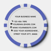 Aangepaste uw bedrijfsnaam Tekst Info Poker Chips (Voorkant)