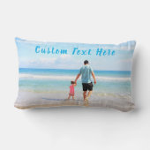 Aangepaste uw familie foto kussen met tekst (Achterkant)