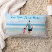 Aangepaste uw familie foto kussen met tekst (Deken)