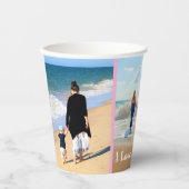 Aangepaste uw familie fotocollage papieren bekers (Voorkant)