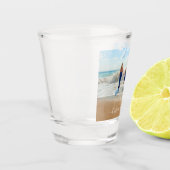 Aangepaste uw favoriete foto Shot glas met tekst (Links)