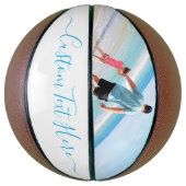 Aangepaste uw foto basketbal cadeau met tekst naam (Verticaal)