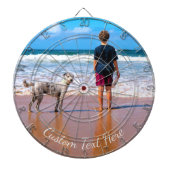 Aangepaste uw foto dartbord met tekst (Voorkant)