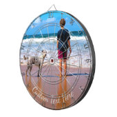 Aangepaste uw foto dartbord met tekst (Voorkant Rechts)