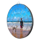 Aangepaste uw foto dartbord met tekstnaam (Voorkant Rechts)