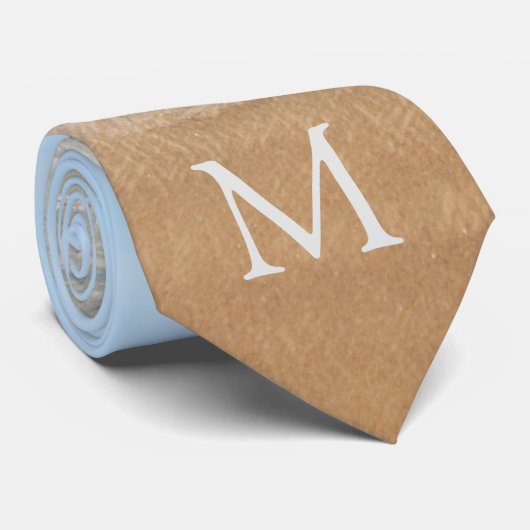 Aangepaste uw foto en brief Monogram Stropdas (Opgerold)