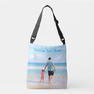 Aangepaste uw foto en tekst Crossbody Bag Tas
