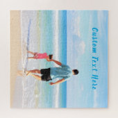 Aangepaste uw foto en tekst puzzel cadeau (Horizontaal)