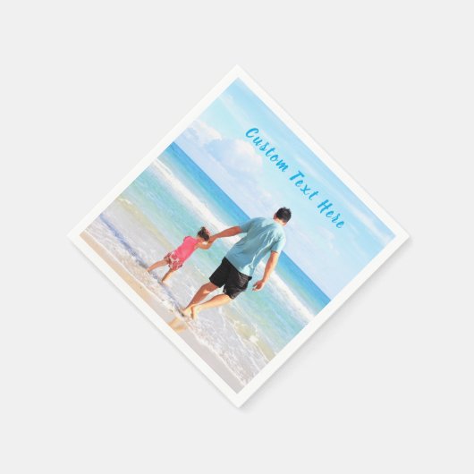 Aangepaste uw foto- en tekstservetten servet (Hoek)