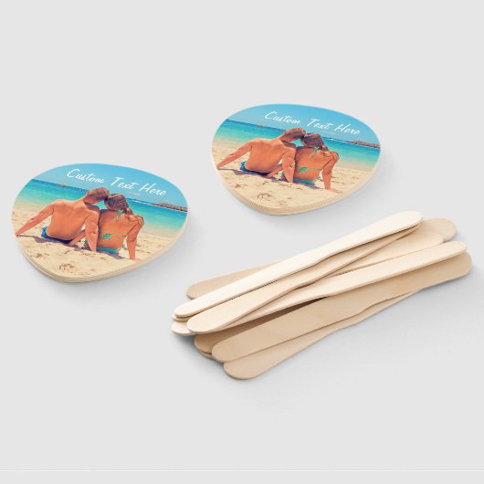 Aangepaste uw foto hand ventilator met tekst handwaaier (Niet-gemonteerd)