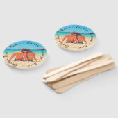 Aangepaste uw foto hand ventilator met tekstnaam handwaaier (Niet-gemonteerd)