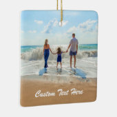 Aangepaste uw foto Kerstmis Ornament Gift en Tekst (Rechts)