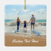 Aangepaste uw foto Kerstmis Ornament Gift en Tekst (Achterkant)