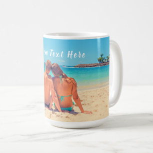 Aangepaste uw foto koffie Mok cadeau met tekst