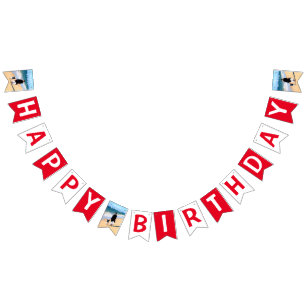 Aangepaste uw foto met tekst Verjaardag Bunting Fl Vlaggetjes