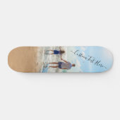 Aangepaste uw foto skateboard cadeau met tekst naa (Horizontaal)