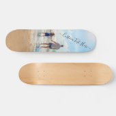 Aangepaste uw foto skateboard cadeau met tekst naa (Horizontaal)