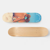Aangepaste uw foto skateboard met tekst (Horizontaal)