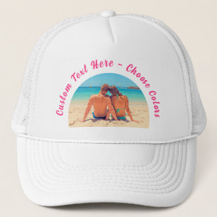 Aangepaste uw foto trucker hoed cadeau met tekst pet