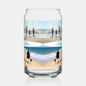 Aangepaste uw fotocollage en tekst gepersonaliseer blikvorm glas (Rechts)