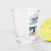 Aangepaste uw fotocollage Shot Glass met tekst Glas (Links)