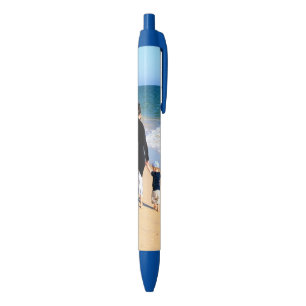 Aangepaste Uw Fotopen Gepersonaliseerde Gift Blauwe Inkt Pen