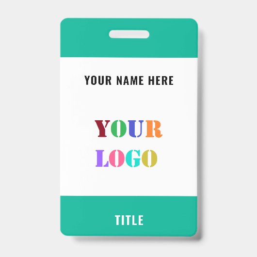 Aangepaste Uw Logo Naam Gepersonaliseerde Bedrijfs Badge (Front)