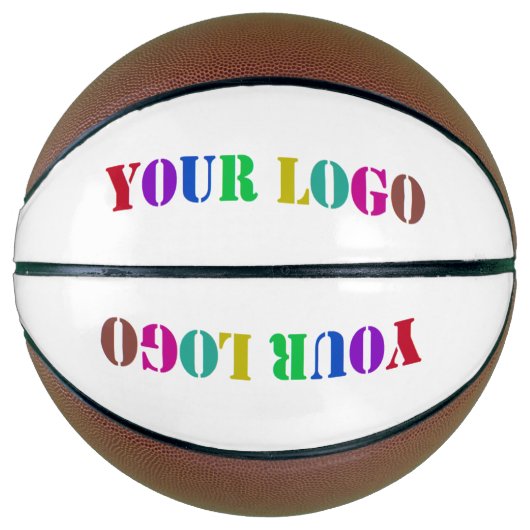 Aangepaste Uw Logo of Foto Gepersonaliseerde Baske Basketbal (Voorkant)