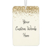 Aangepaste uw offerte hier gepersonaliseerde wit g luchtverfrisser (Achterkant)