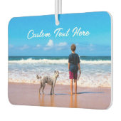 Aangepaste Uw Pet Foto Luchtverfrisser met Tekst (Links)