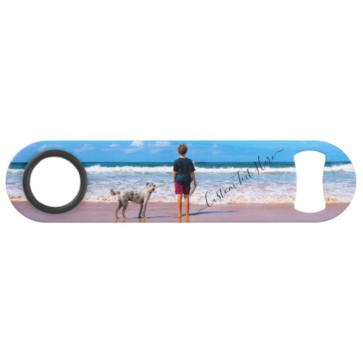 Aangepaste uw Photo Bar Key Gift met Tekst Speed Flessenopener (Voorkant (Horizontaal))