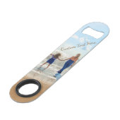Aangepaste uw Photo Bar Key Gift met Tekstnaam Speed Flessenopener (Voorkant Gekanteld)