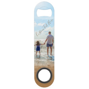 Aangepaste uw Photo Bar Key met tekst gepersonalis Speed Flessenopener