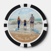 Aangepaste uw Photo Poker-chips met tekstnaam Poker Chips (Voorkant)