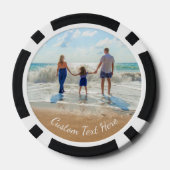 Aangepaste uw Photo Poker-chips met tekstnaam Poker Chips (Achterkant)