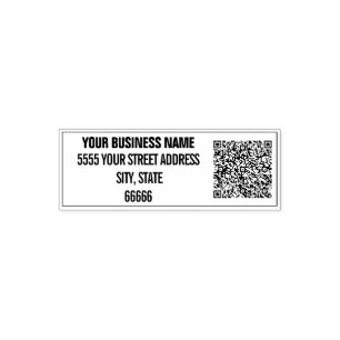 Aangepaste uw QR-code Adres Stamp Sjabloon Zelfinktende Stempel